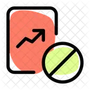 Wachstumsdiagrammverbot Wachstumsdiagramm Liniendiagramm Symbol