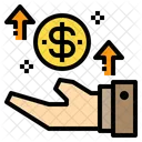 Wachstum Geld Hand Symbol