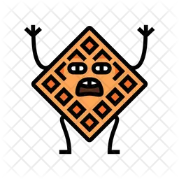 Waffle Character  Icon