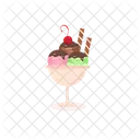 Waffle cup ice cream  Icon