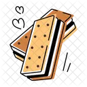 Doodle De Biscoitos Doodle Doce Itens De Confeitaria Ícone