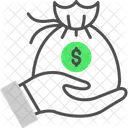 Wage Income Money Bag Icon
