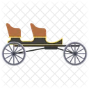 Wagonette Wagonette Wagen Pferd Getrieben Symbol