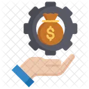 Wages Gear Hand Icon