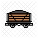 Charbon Wagon Industrie Icône
