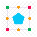 Funfeck Kunst Zeichnung Auswahlen Symbol