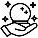 Kristall Zukunft Palme Symbol