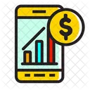 Wahrungsanalyse Digitales Geld Gelddiagramm Symbol