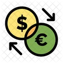 Geld umtauschen  Symbol