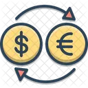 Geld wechseln  Symbol