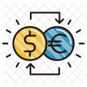 Geld wechseln  Symbol