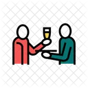 Waiter Offering Drinks Icon