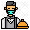 Waiter Job Man Icon