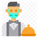 Waiter Avatar Mask Icon