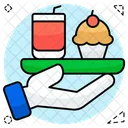 Waiter Serving Tray Bar Service Icon