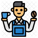 Barista Waiter Man Icon
