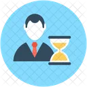 Waiting Hourglass Man Icon