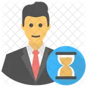 Waiting Hourglass Man Icon