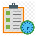 Waiting List Clock Schedule Icon