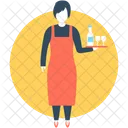 Waitress Waiting Staff Icon
