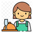 Waitress Waiter Restaurant Icon
