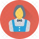 Waitress Female Receptionist Icon