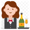 Waitress Waiter Female Icon
