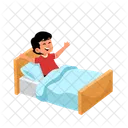 Waking Up Kids Children Icon