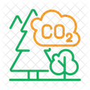 Waldkohlenstoff CO 2 Kohlendioxid Symbol