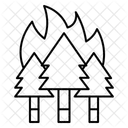 Waldbrand Feuer Katastrophe Symbol