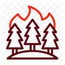 Waldbrand Feuer Katastrophe Symbol