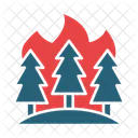 Waldbrand Feuer Katastrophe Symbol