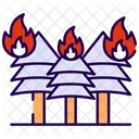 Waldbrand Feuer Katastrophe Symbol