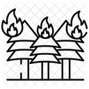 Waldbrand Feuer Katastrophe Symbol