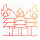 Waldbrand Feuer Katastrophe Symbol