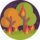 Waldbrand Feuer Flamme Symbol