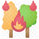 Waldbrand Feuer Flamme Symbol