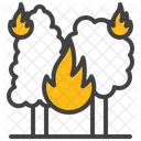 Waldbrand Feuer Flamme Symbol