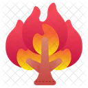 Waldbrand Baum Feuer Symbol