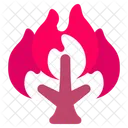 Waldbrand Baum Feuer Symbol