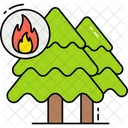 Waldbrand Lauffeuer Katastrophe Symbol