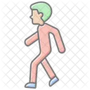 Walking Lineal Color Icon Icon