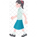 Walking Schoolgirl Primary Icon