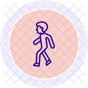 Walking Line Icon Icon