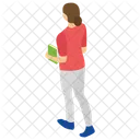 Female Student Walking Student Female Avatar Icon