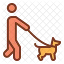 Walking With Dog Man Walking With Dog Dog Icon