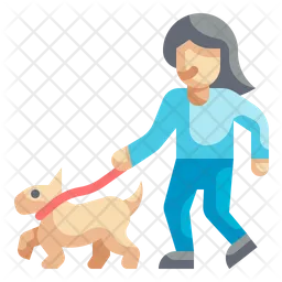 Walking With Dog  Icon