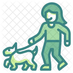 Walking With Dog  Icon