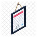 Wall Certificate  Icon
