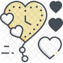 Wall Clock Valentine Time Date Time Icon